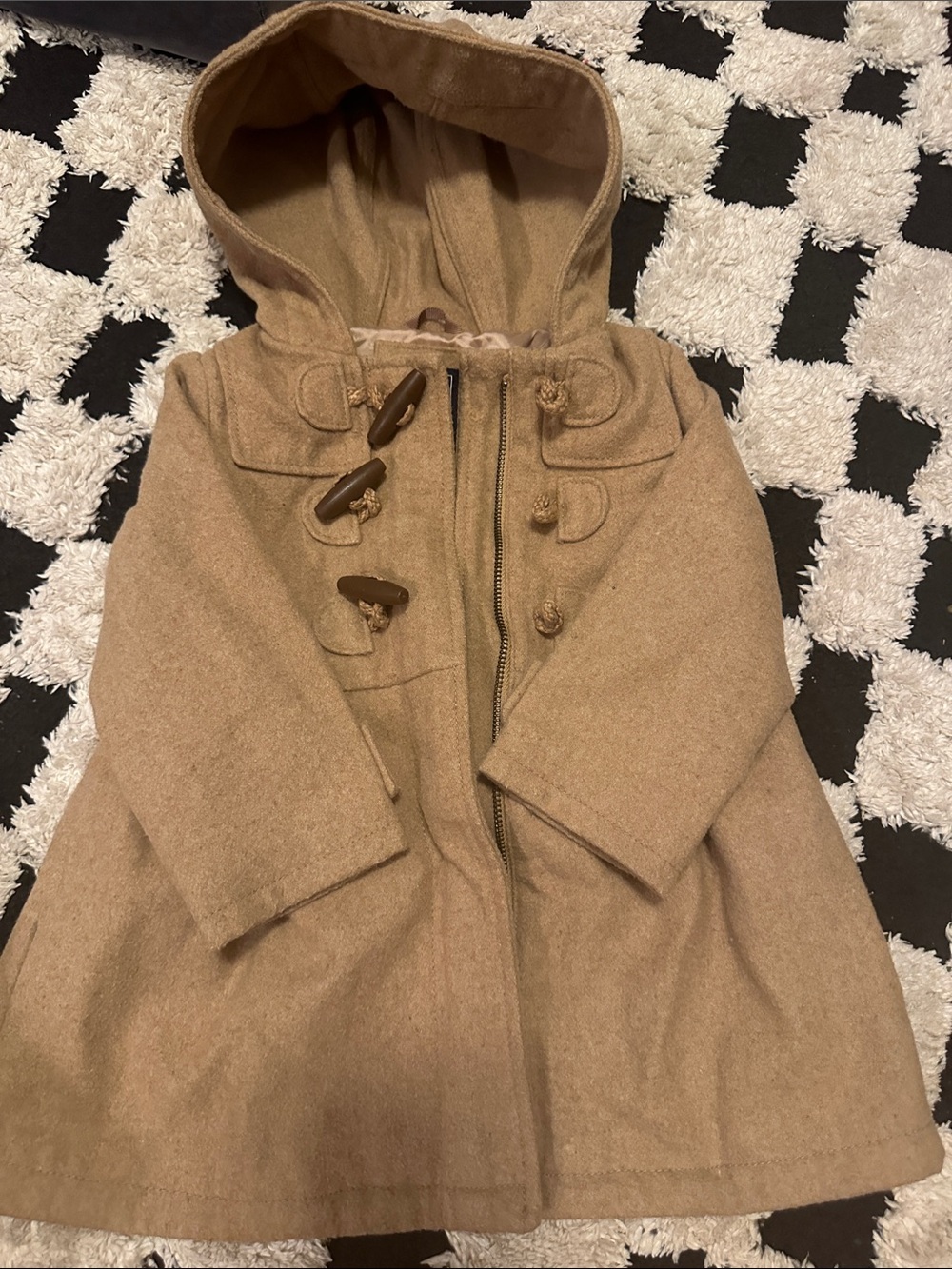 GAP Tan Hooded Pea Coat for Kids
